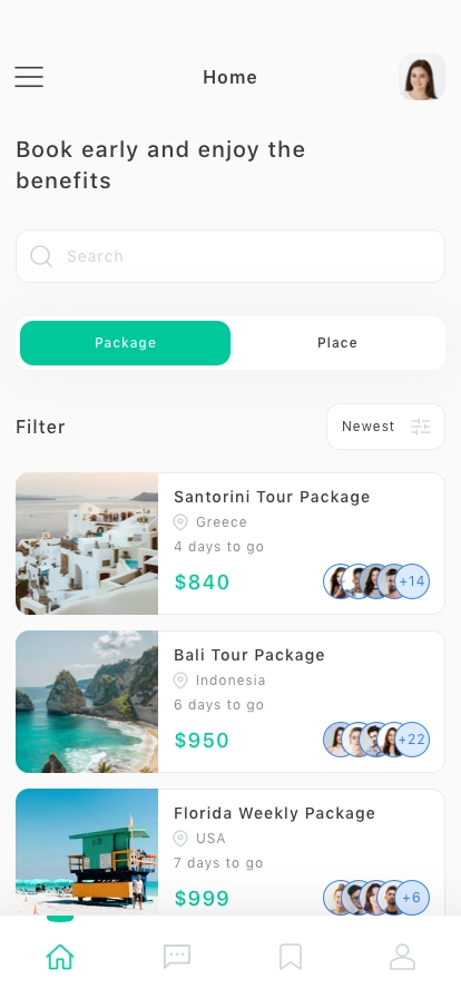 Travel Booking App UI Kit - Screenshot 1