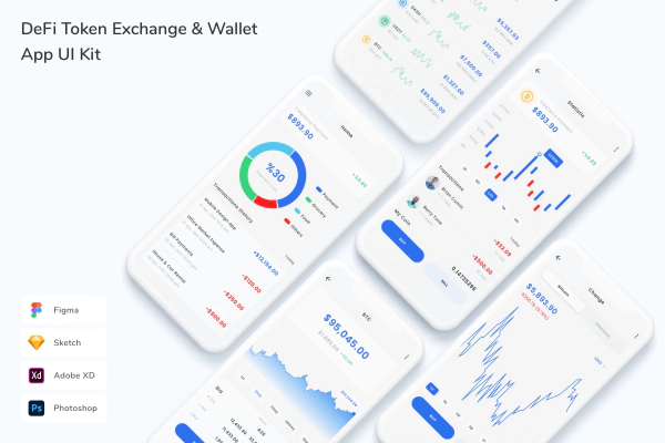 DeFi Token Exchange & Wallet App UI Kit