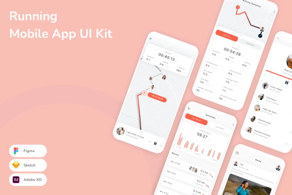 Running Mobile App UI Kit