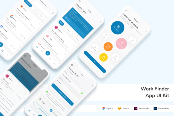 Work Finder App UI Kit