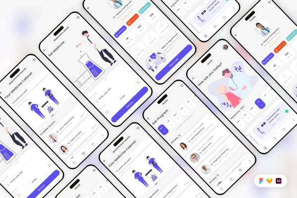 Medicine Reminder Mobile App UI Kit