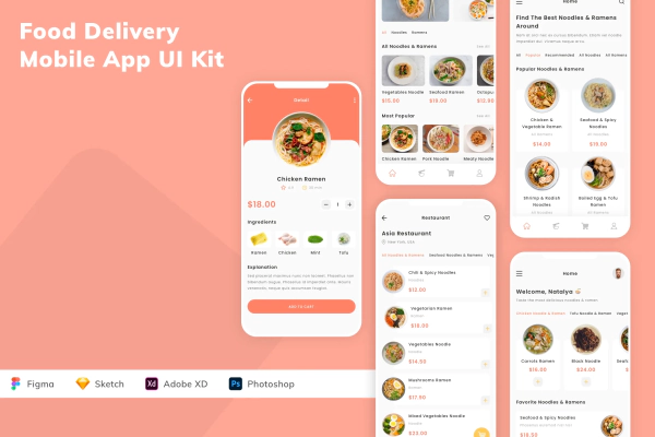 Food Delivery Mobile App UI Kit