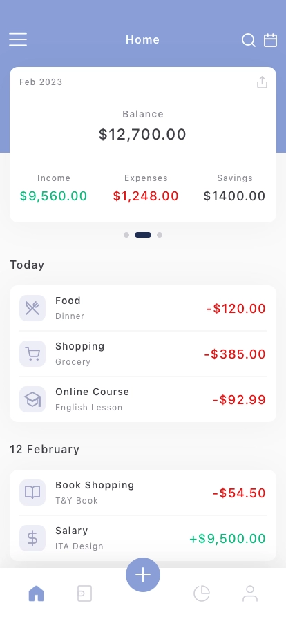 Finance Planner Mobile App UI Kit - Screenshot 3