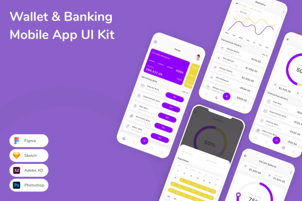 Wallet & Banking Mobile App UI Kit