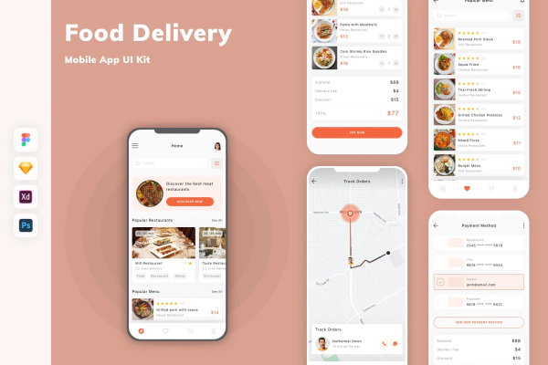 Food Delivery Mobile App UI Kit