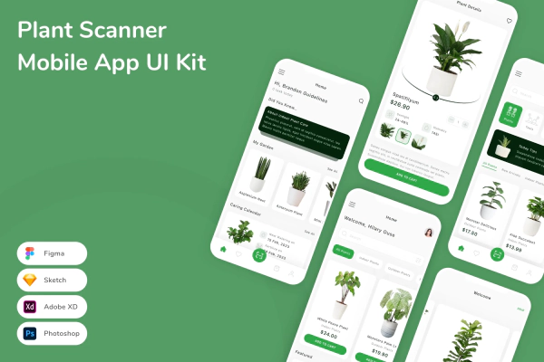 Plant Scanner Mobile App UI Kit