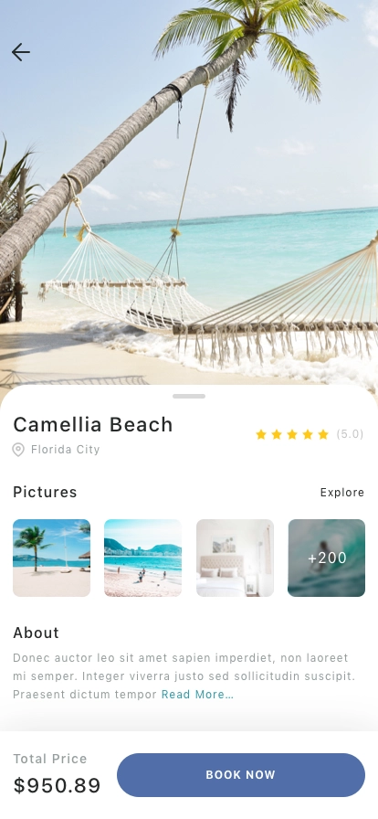 Vacation & Travel Mobile App UI Kit - Screenshot 3