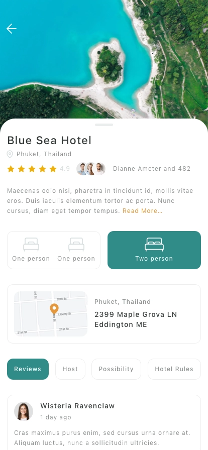 Travel Destination Search Mobile App UI Kit for Figma, Sketch & XD ...