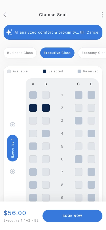 AI Train Ticket Mobile App UI Kit - Screenshot 3