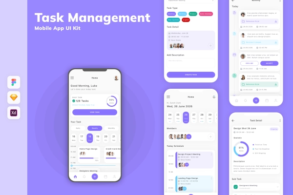 Task Management Mobile App UI Kit