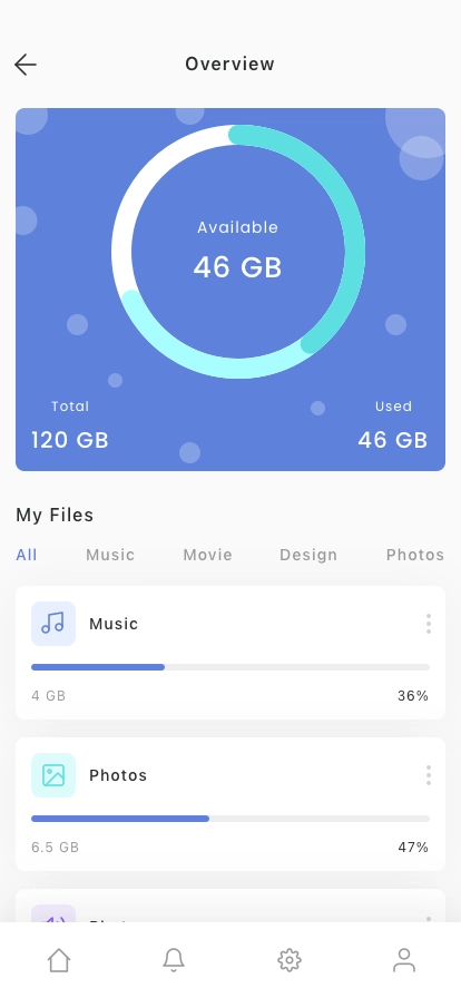 Cloud Storage Mobile App UI Kit - Screenshot 5
