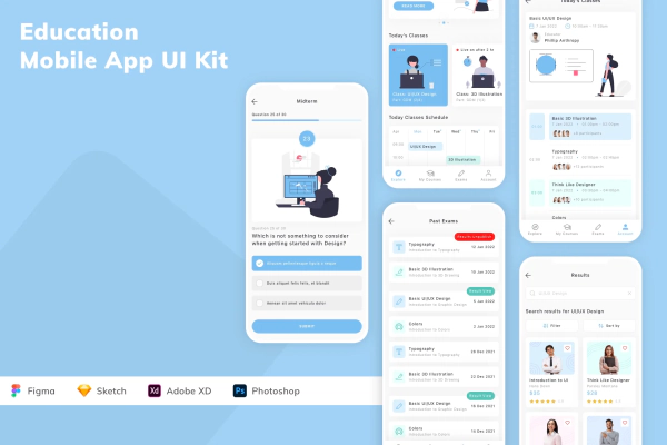 Education Mobile App UI Kit