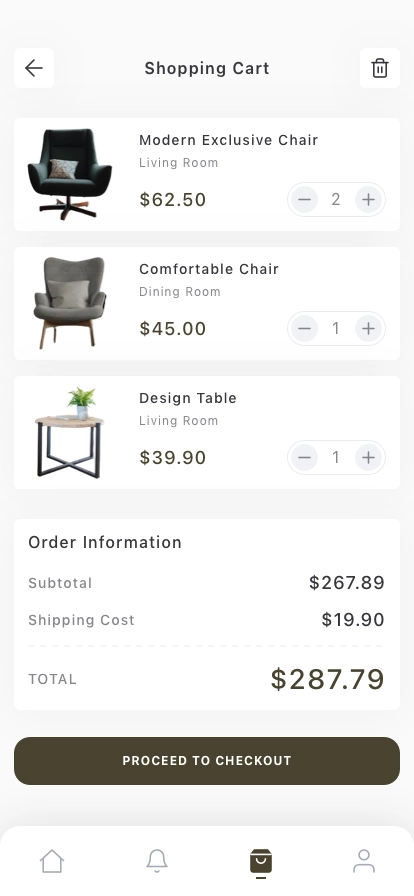 Furniture Shop Mobile App UI Kit - Screenshot 5