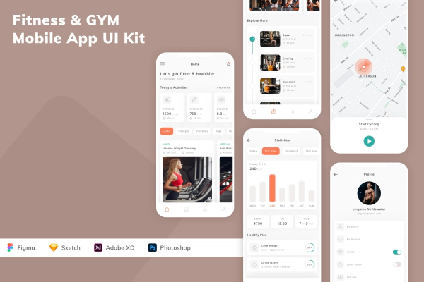 Fitness & GYM Mobile App UI Kit