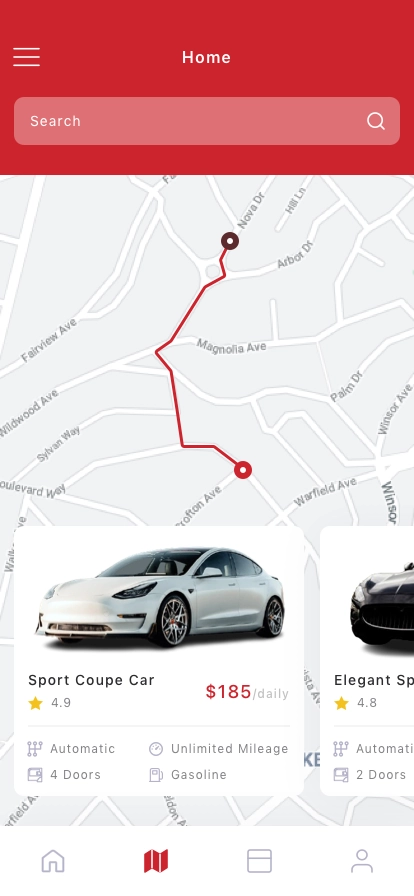 Rental Car Mobile App UI Kit - Screenshot 2