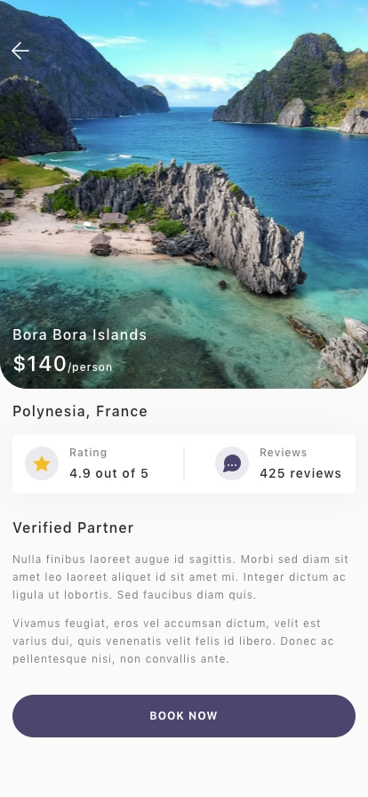 Travel Planner Mobile App UI Kit - Screenshot 5