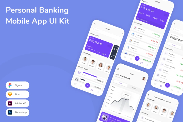Personal Banking Mobile App UI Kit