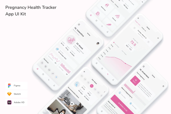 Pregnancy Health Tracker App UI Kit