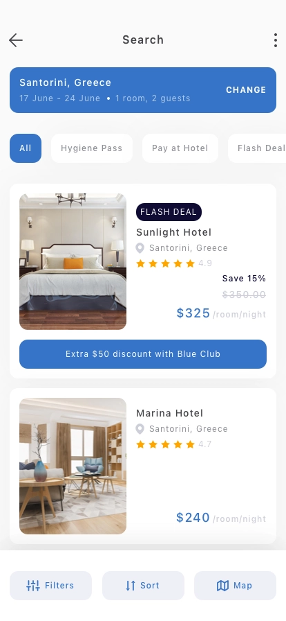 Hotel Reservation Mobile App UI Kit - Screenshot 2