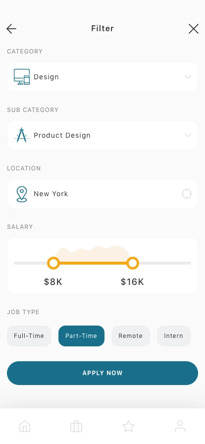 Job Finder Mobile App UI Kit for Figma, Sketch & XD | UIworkshop