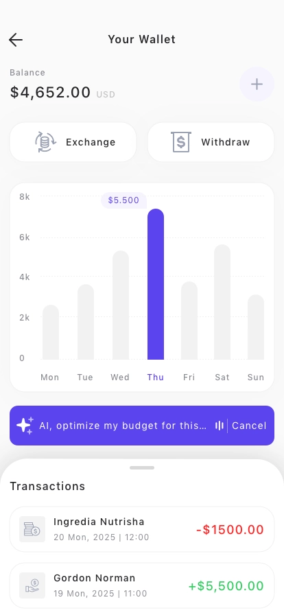 AI Payment Mobile App UI Kit - Screenshot 5