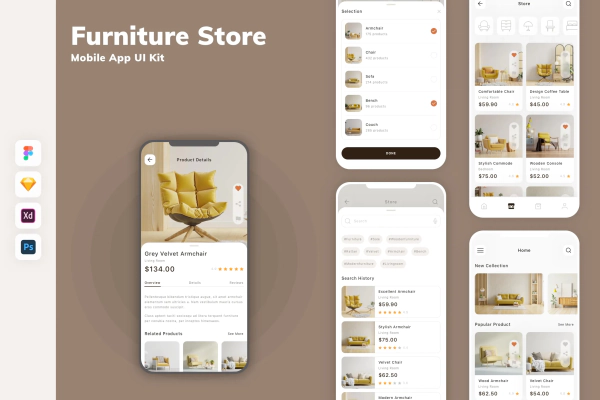 Furniture Store Mobile App UI Kit