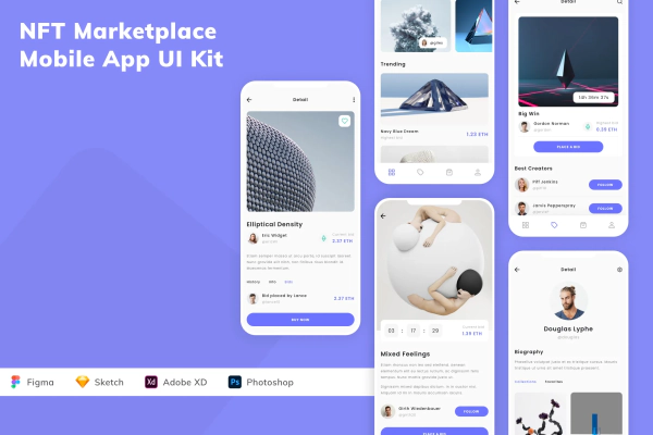 NFT Marketplace Mobile App UI Kit