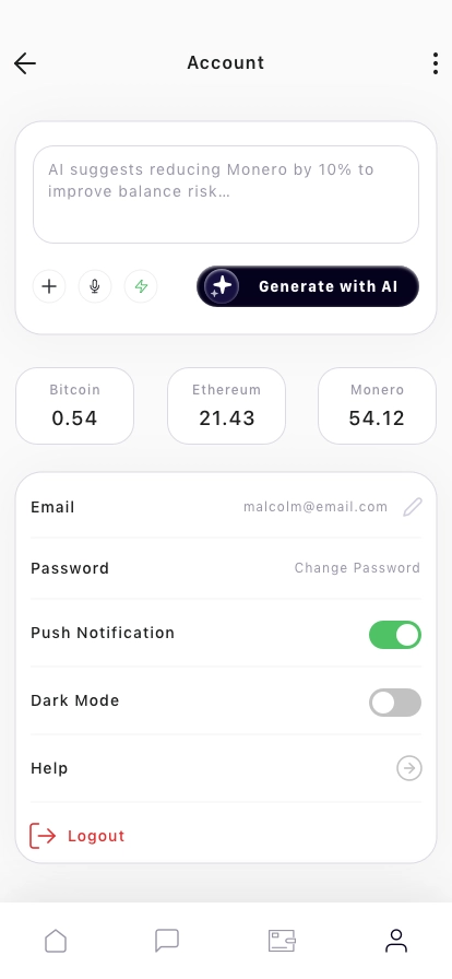 AI Crypto Currency Mobile App UI Kit - Screenshot 2
