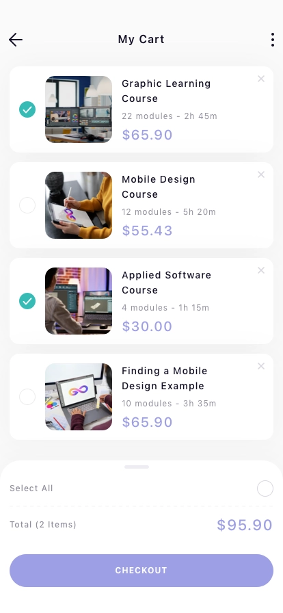 E-Course Mobile App UI Kit - Screenshot 4