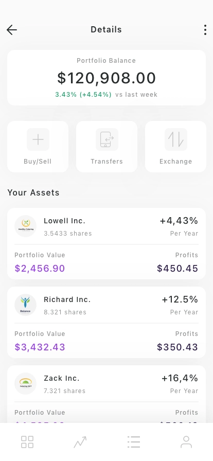 Stock Market Mobile App UI Kit - Screenshot 4