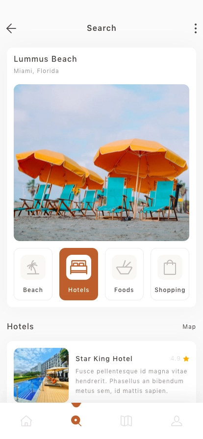 Travel & Attractions Mobile App UI Kit - Screenshot 3