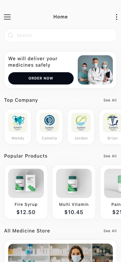 Medical Delivery Mobile App UI Kit - Screenshot 1