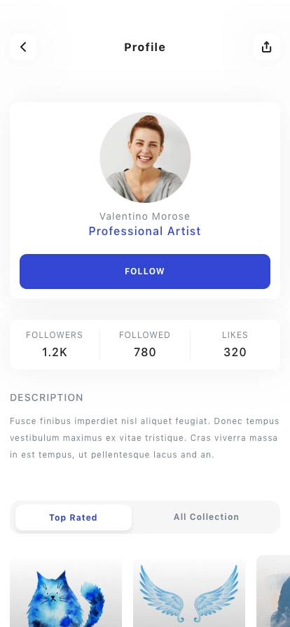 NFT Marketplace Mobile App UI Kit - Screenshot 4