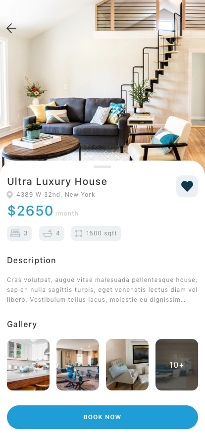 Rental Property Mobile App UI Kit - Screenshot 4