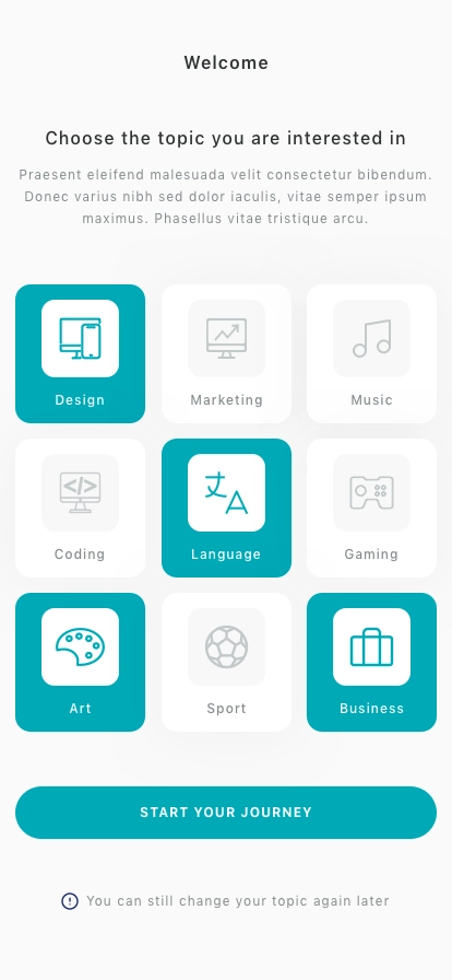 Course Mobile App UI Kit - Screenshot 1