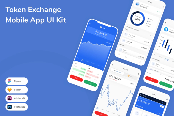 Token Exchange Mobile App UI Kit