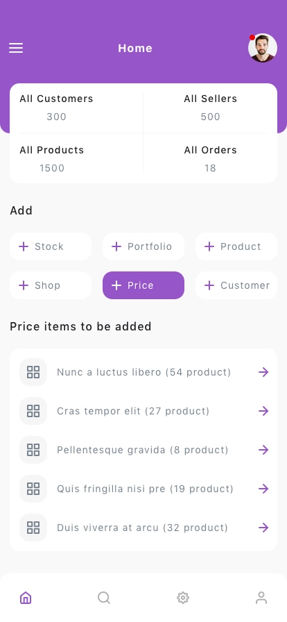 Sales Management Mobile App UI Kit - Screenshot 1