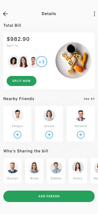 Bill Split App UI Kit - Screenshot 3