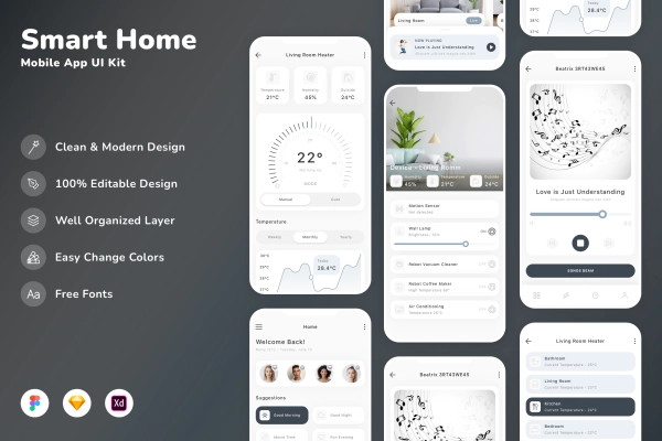 Smart Home Mobile App UI Kit