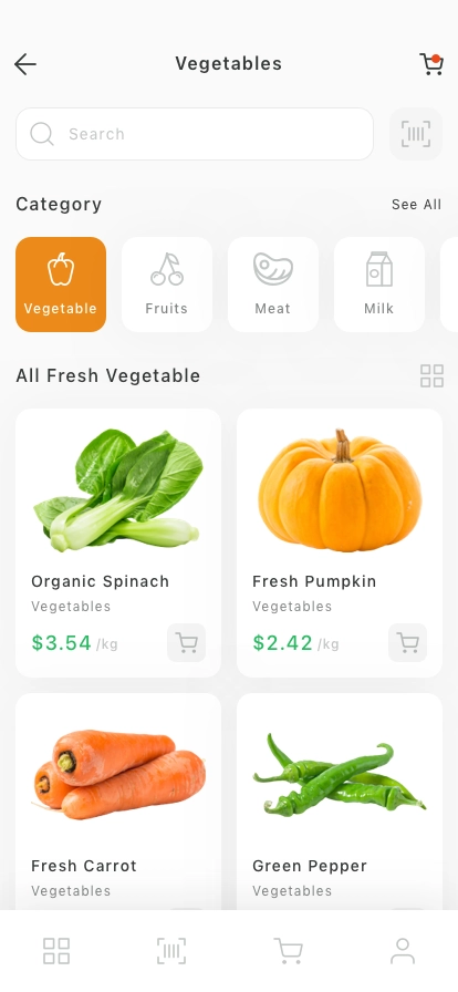 Online Grocery Mobile App UI Kit - Screenshot 2