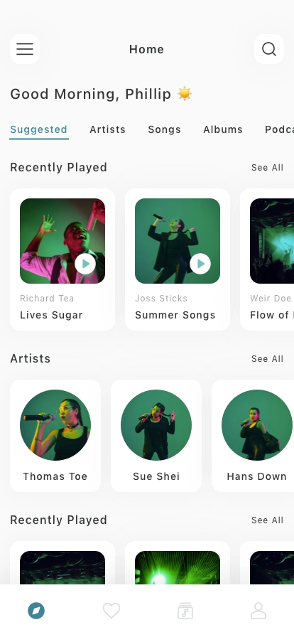 AI Music Player Mobile App UI Kit - Screenshot 1