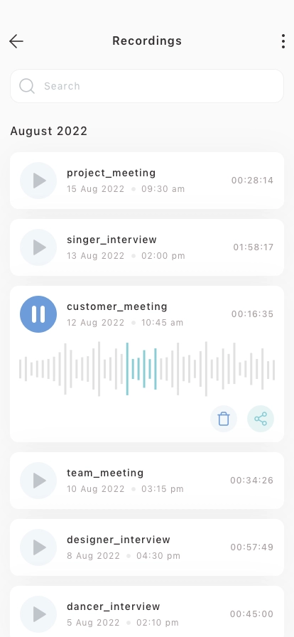 Voice Recorder Mobile App UI Kit - Screenshot 2