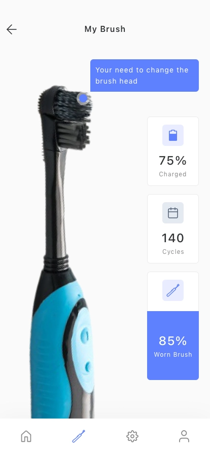 Smart Toothbrush Mobile App UI Kit - Screenshot 2