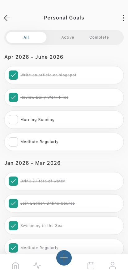 Goal Tracker Mobile App UI Kit - Screenshot 4