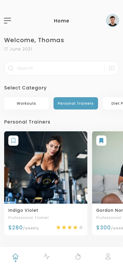 Workout & Fitness Mobile App UI Kit - Screenshot 1