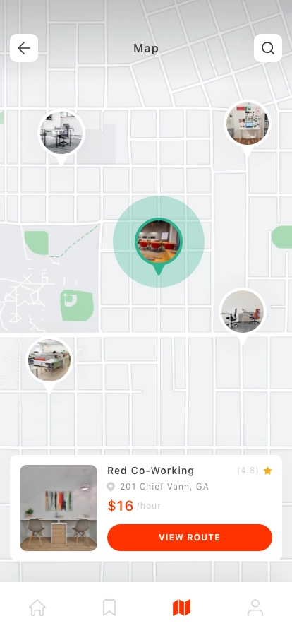 Working Space Finder Mobile App UI Kit - Screenshot 4