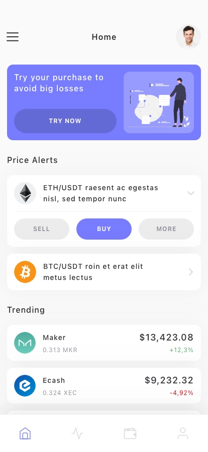 Crypto Wallet Mobile App UI Kit - Screenshot 1