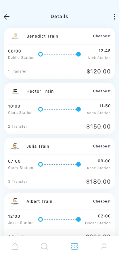 Train Booking Mobile App UI Kit - Screenshot 5