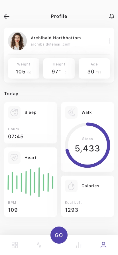 Health Activity Tracker Mobile App UI Kit - Screenshot 5