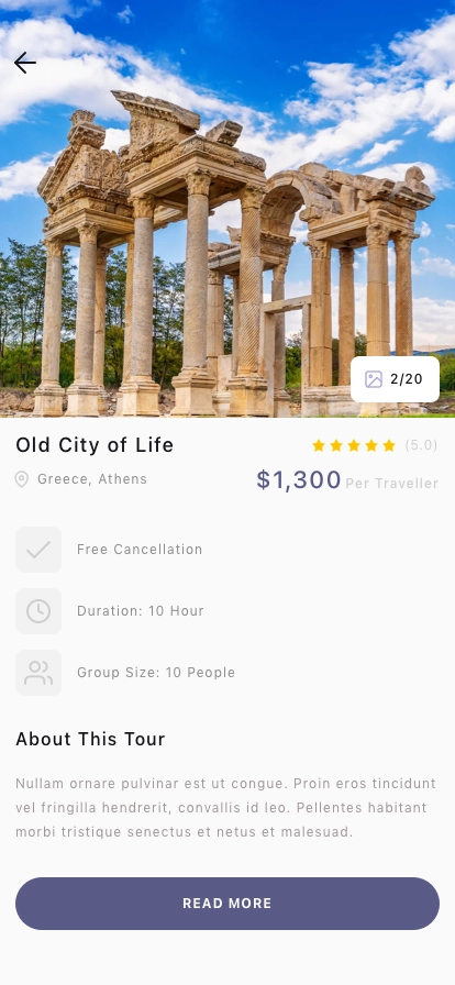 Booking Mobile App UI Kit - Screenshot 2